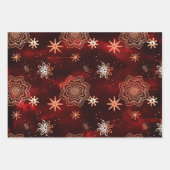Stylish Red Burgundy Geschenkpapier Set (Vorderseite 2)