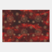 Stylish Red Burgundy Geschenkpapier Set (Vorderseite)