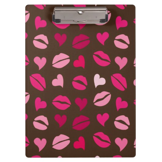 Stylish Red Heart Love Gift for Valentine’s Day Klemmbrett (Vorderseite)