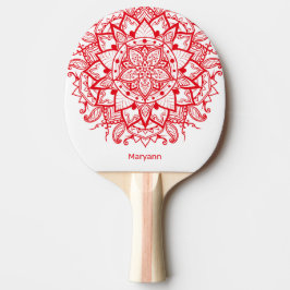 Stylish Red Mandala Boho Custom Tischtennis Schläger