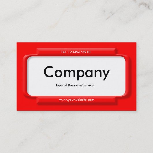 Stylish Red Panel - Red (FF0000) Visitenkarte (Vorderseite)