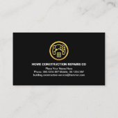 Stylish Red Rooftop Hammer Handyman Visitenkarte (Rückseite)