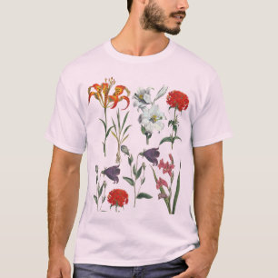 STYLISH RETRO FLORAL DESIGN WITH LILIES T-Shirt