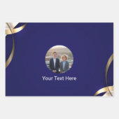 Stylish Royal Solid Blue Custom Gift Wrapping Pape Geschenkpapier Set (Vorderseite 3)