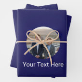 Stylish Royal Solid Blue Custom Gift Wrapping Pape Geschenkpapier Set (Beispiel)