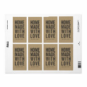 Stylish Rustic Bold Homemade with Love Faux Kraft (Vorne)