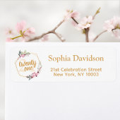 Stylish Sakura 21st Birthday Return Address Labels