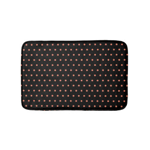 Stylish SALMON Polka Dot Black Badematte