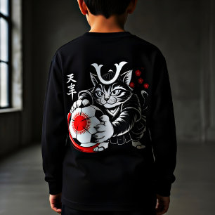 Stylish Samurai-Katze Japan Fußball Für Fußballfan