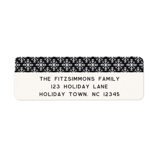 Stylish Scandi Black & White Return Address Labels (Vorne)