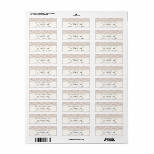 Stylish Scandi Brown & White Return Address Labels (Vorne)