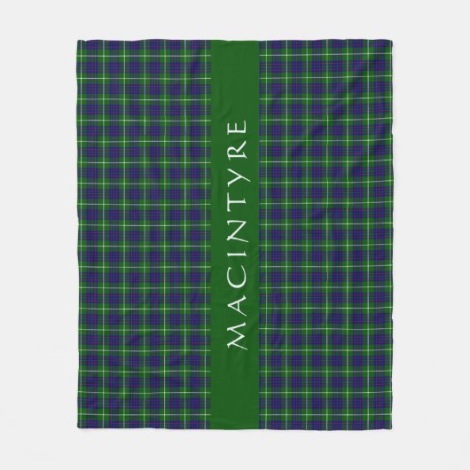 Stylish Scottish Clan MacIntyre Tartan Custom Fleecedecke (Vorderseite)
