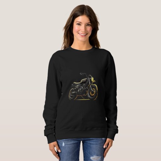 Stylish Scrambler Motorcycle Sweatshirt (Vorne ganz)
