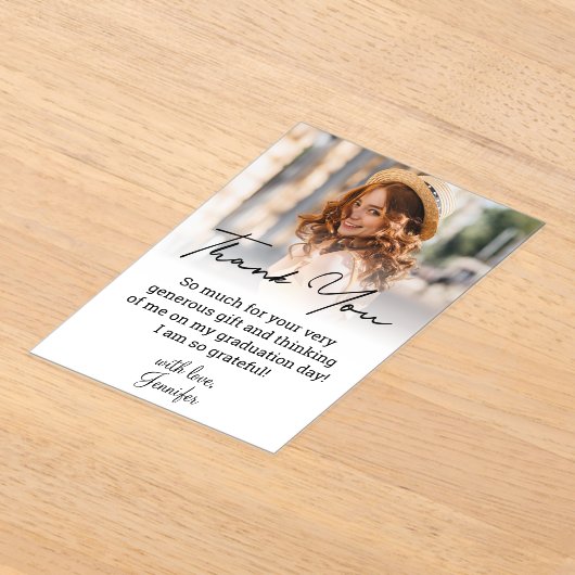 stylish script Abschluss verblasst Foto vielen Dan Acryleinladungen (Ablage )