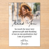 stylish script Abschluss verblasst Foto vielen Dan Acryleinladungen (Vorderseite)