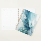 Stylish Script Blue&Gold Marble Custom Name Planer (Anzeige)