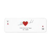 Stylish Script Casino Vegas Wedding Return Address (Vorne)