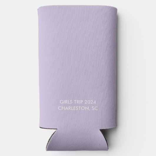 Stylish Script Custom Name Girls Beach Trip Selters Dosenkühler (Rückseite)