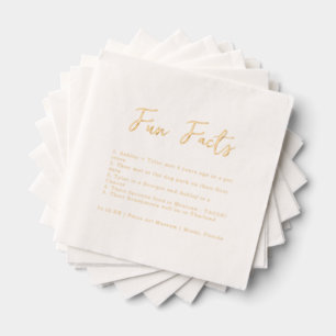 Stylish Script Lustige Fakten Hochzeit Servietten Mit Folie