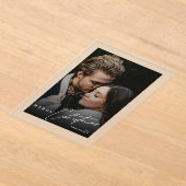 Stylish Script Minimalist 1 Photo Christmas Card Acryleinladungen (Ablage )