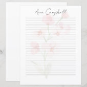 Stylish Script Name Monogram Letter Paper (Vorne/Hinten)