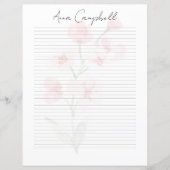 Stylish Script Name Monogram Letter Paper (Vorderseite)