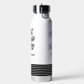 Stylish Script Teach Love Inspire Teacher Trinkflasche (Links)