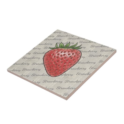 Stylish script text based background Strawberry Fliese (Seite)