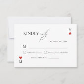 Stylish Script Vegas Casino Wedding RSVP Karte (Vorderseite)