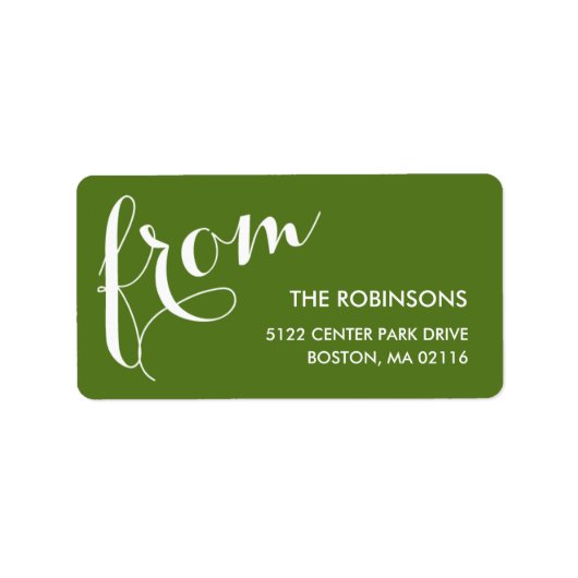 Stylish Sender Address Labels Adressaufkleber (Vorne)