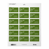 Stylish Sender Address Labels Adressaufkleber (Vorne)