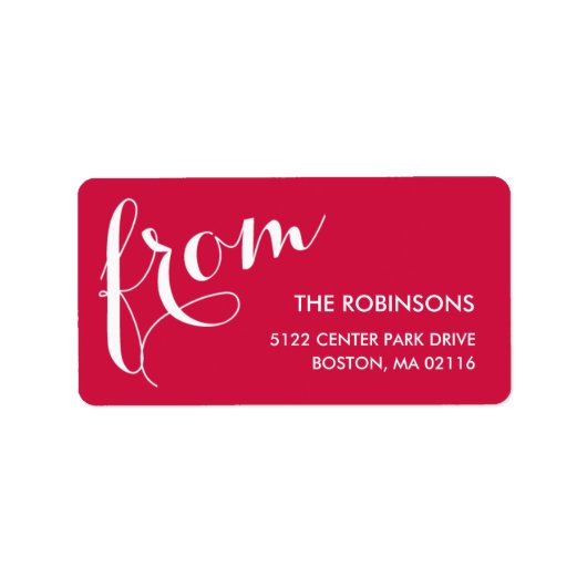 Stylish Sender Address Labels Adressaufkleber (Vorne)