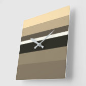 Stylish Sepia Horizontal monochrome Rechtecke Quadratische Wanduhr (Winkel)