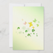 Stylish Shamrock Wedding Invitation Einladung (Rückseite)