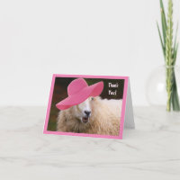 Stylish Sheep Dankeschön Card