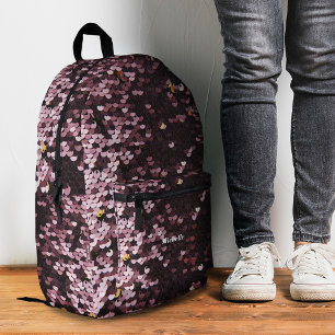 Stylish Shinny Pink Rosegold Sequins Girly Mermaid Bedruckter Rucksack