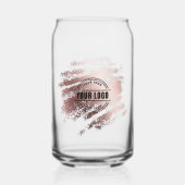 Stylish Shiny Bronze Business Logo Guest Dosenglas (Vorderseite)