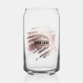 Stylish Shiny Bronze Business Logo Guest Dosenglas (Rückseite)