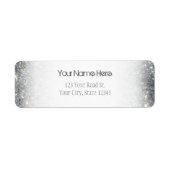 Stylish Silver Glitter Glitz Foto (Vorne)