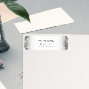 Stylish Silver Glitter Glitz Foto