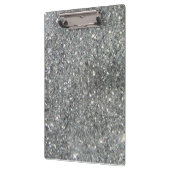Stylish Silver Glitter Glitz Foto Klemmbrett (Links)