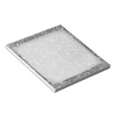 Stylish Silver Glitter Glitz Foto Notizblock (angewinkelt)