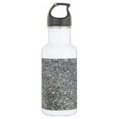 Stylish Silver Glitter Glitz Foto Trinkflasche (Vorderseite)