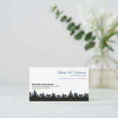 Stylish Simple City Skyline Silhouette Realtor Visitenkarte (Stehend Vorderseite)