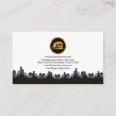 Stylish Simple City Skyline Silhouette Realtor Visitenkarte (Rückseite)