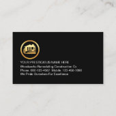 Stylish Simple Gold Handyman Tools Frame Visitenkarte (Rückseite)