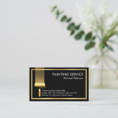 Stylish Simple Gold Painter's Frame Visitenkarte (Stehend Vorderseite)