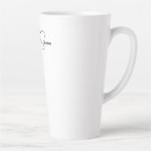 Stylish Simple Plain Black & White Minimalist Name Milchtasse (Rechts)