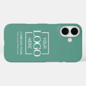 Stylish Simple Teal Business Company Logo Apple Case-Mate iPhone Hülle (Rückseite (Horizontal))