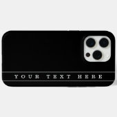 Stylish Simple Text & Thin Stripes Case-Mate iPhone Hülle (Rückseite (Horizontal))